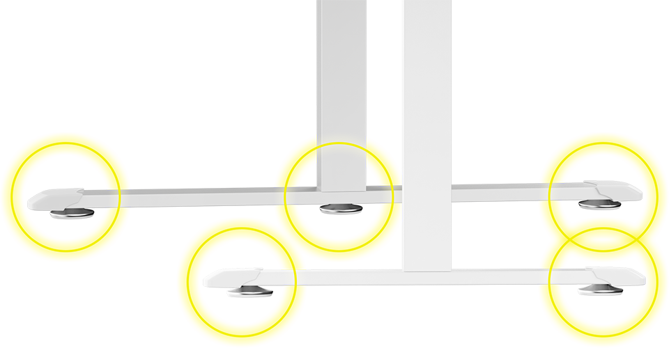 Nastaviteľné nožičky stola